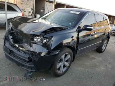 2012 Acura MDX, черный — VIN 2HNYD2H26CH533229, Copart
