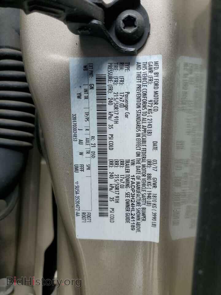 2017 FORD FOCUS - VIN: 1FADP3H24HL241189 - Фото 12