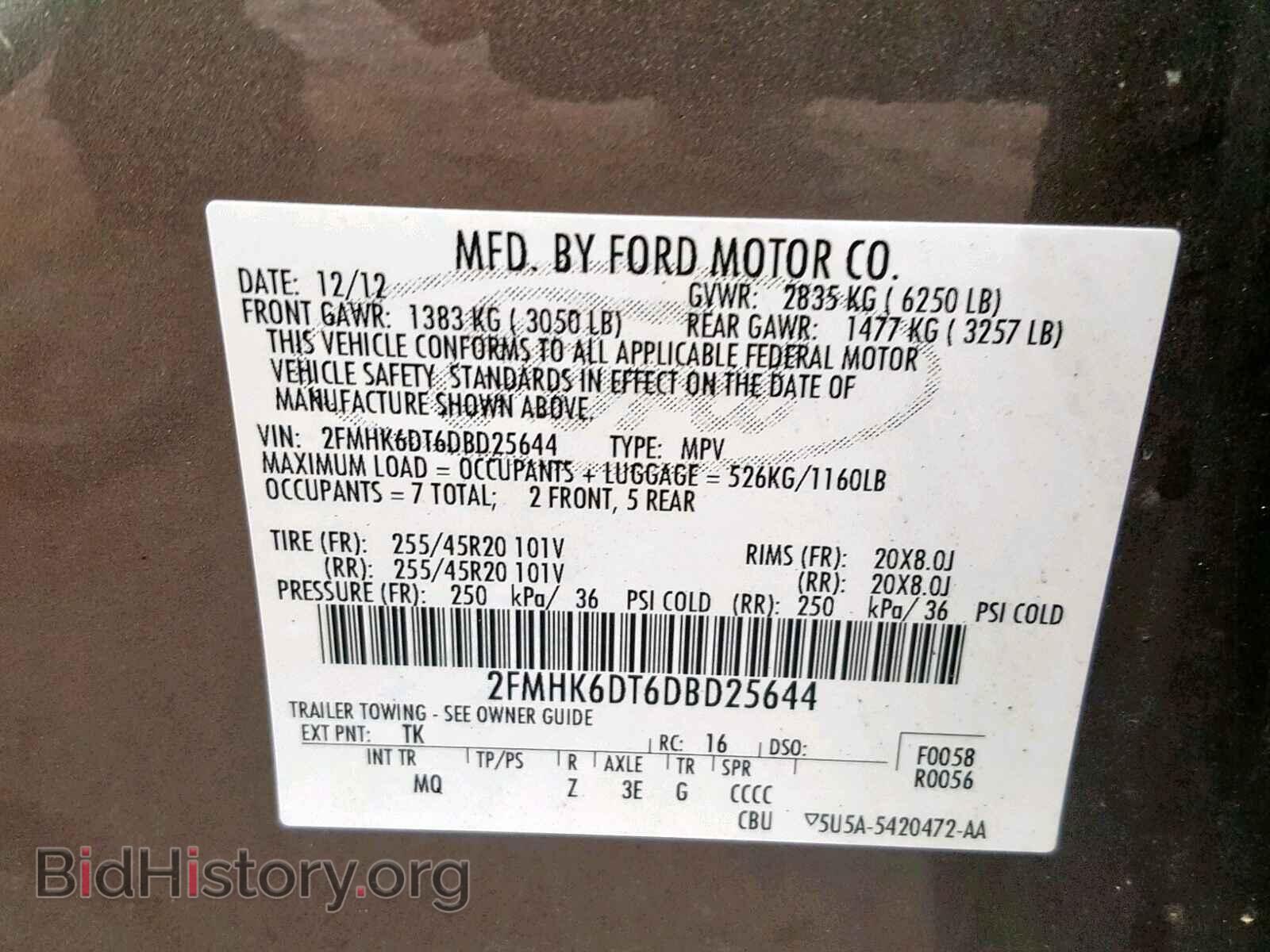 2013 FORD FLEX LIMIT - VIN: 2FMHK6DT6DBD25644 - Фото 10