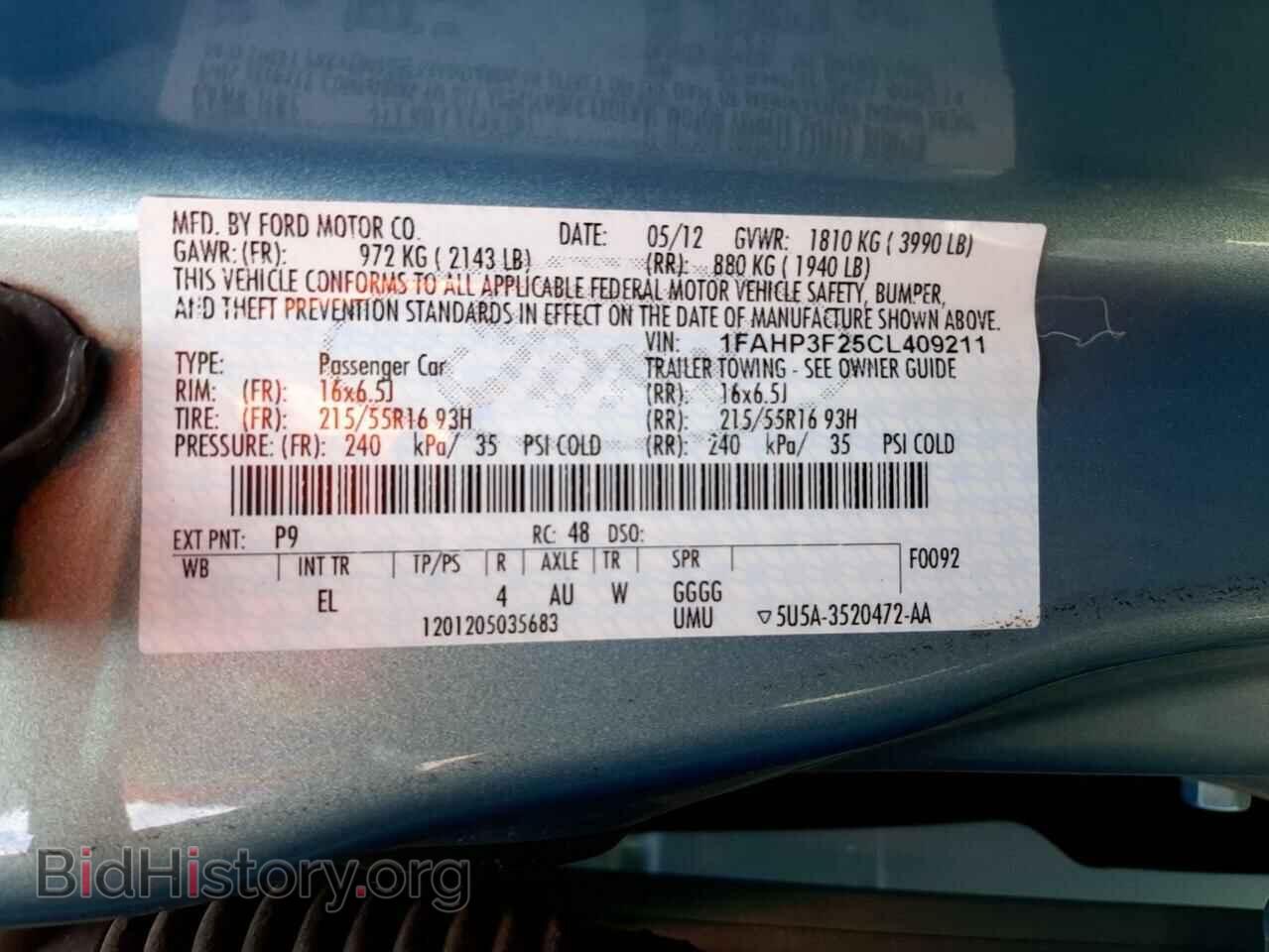2012 FORD FOCUS - VIN: 1FAHP3F25CL409211 - Photo 10