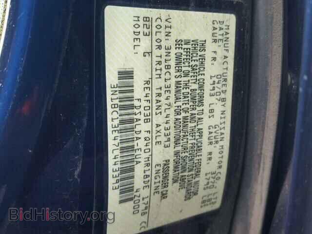 2007 NISSAN VERSA - VIN: 3N1BC13E47L443393 - Фото 10