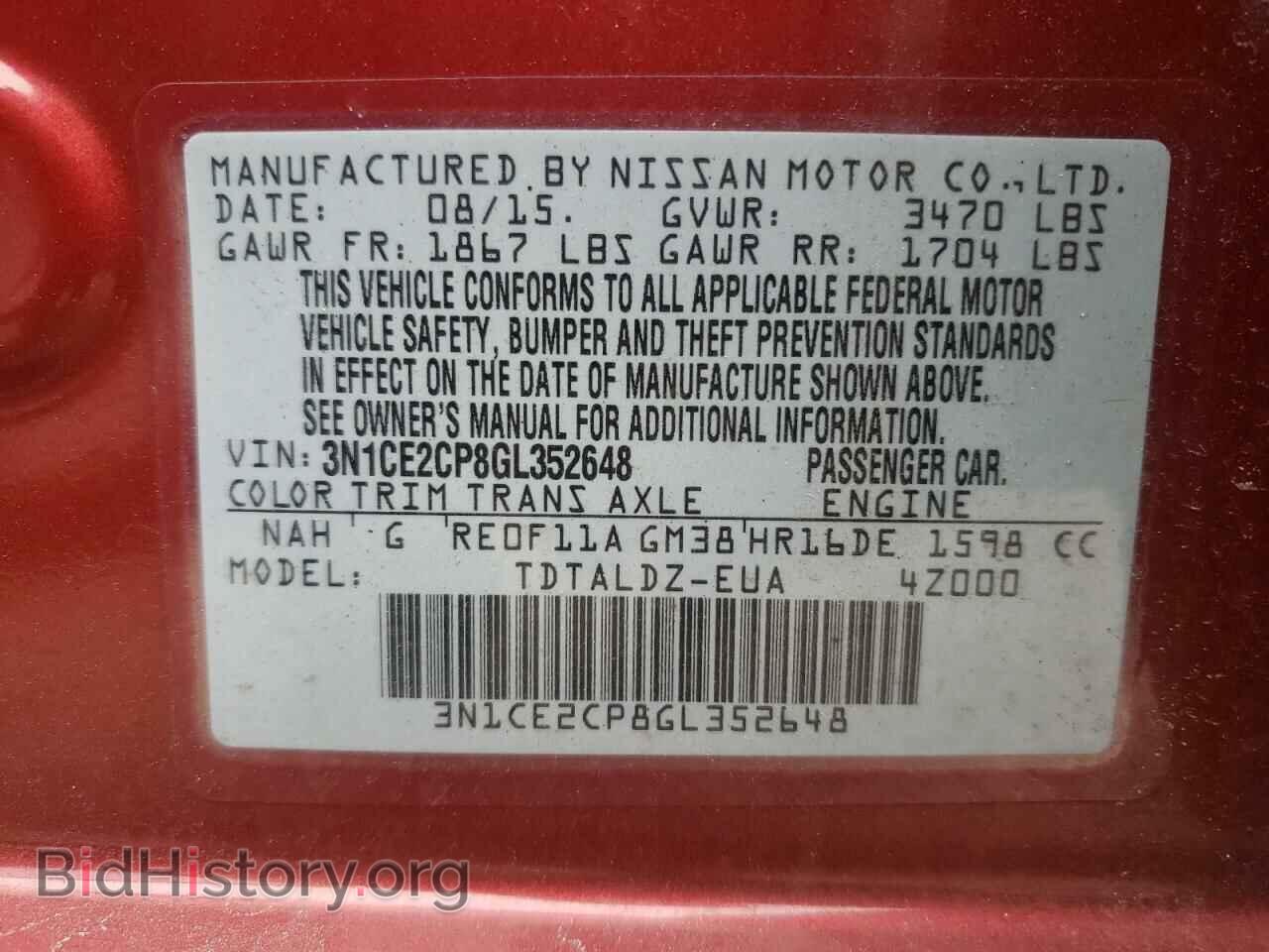 2016 NISSAN VERSA - VIN: 3N1CE2CP8GL352648 - Photo 10