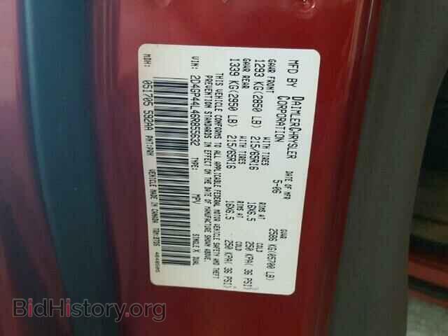 2006 DODGE CARAVAN - VIN: 2D4GP44L46R855632 - Фото 10