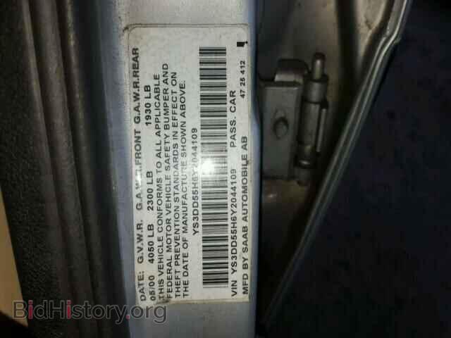 2000 SAAB 9 3 - VIN: YS3DD55H6Y2044109 - Photo 9