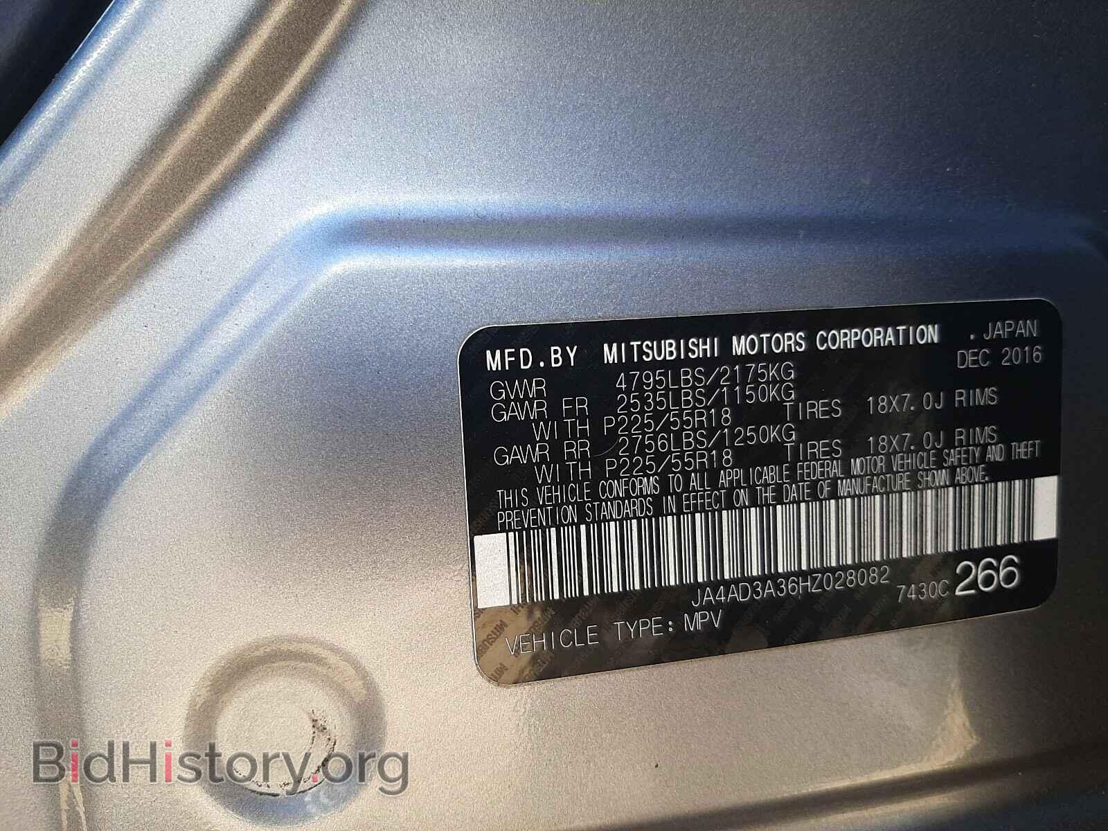 2017 MITSUBISHI OUTLANDER - VIN: JA4AD3A36HZ028082 - Фото 10