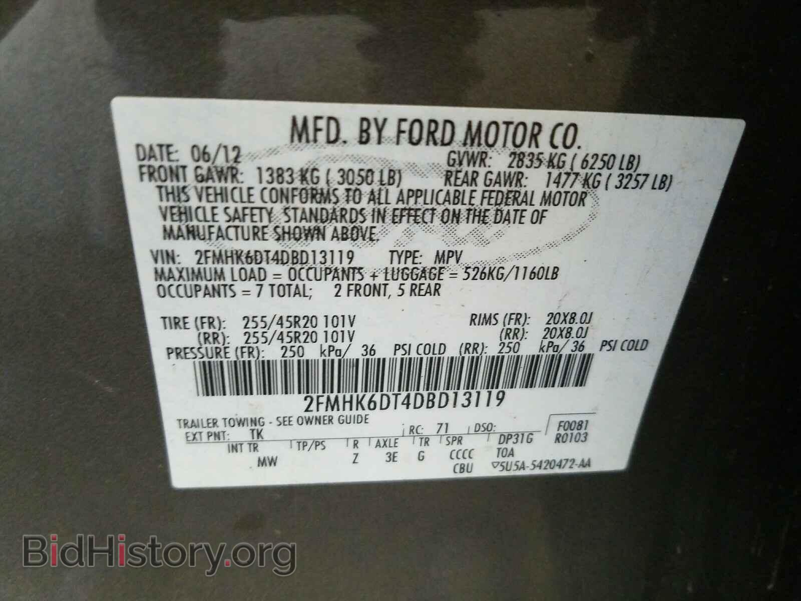 2013 FORD FLEX - VIN: 2FMHK6DT4DBD13119 - Фото 10