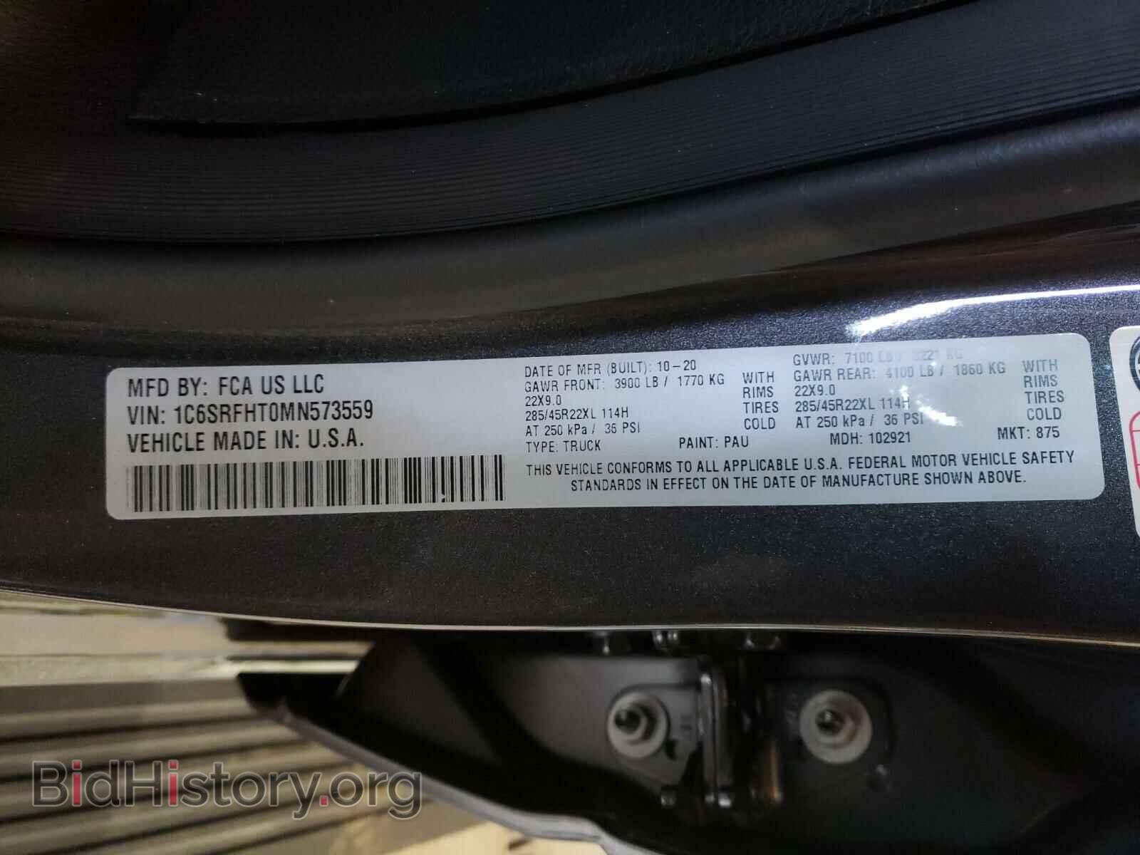 2021 RAM 1500 - VIN: 1C6SRFHT0MN573559 - Photo 10
