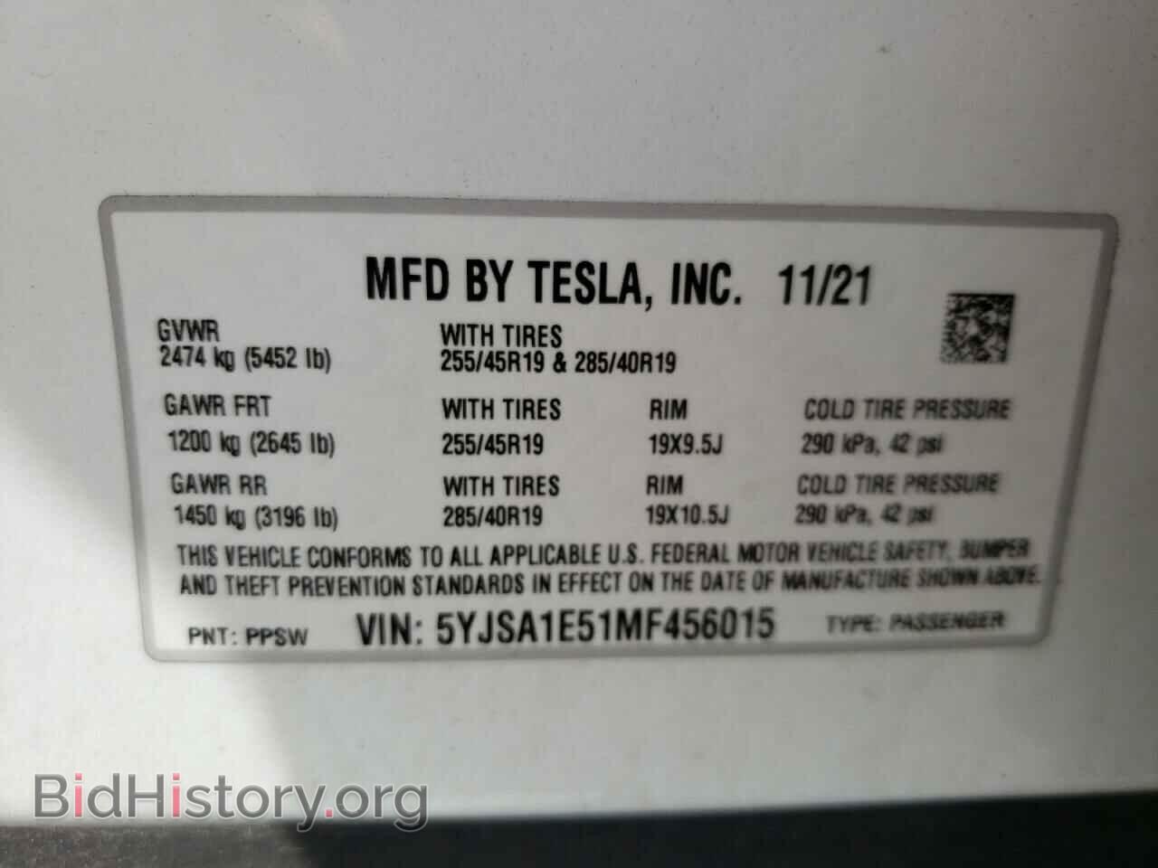 2021 TESLA MODEL S - VIN: 5YJSA1E51MF456015 - Photo 10
