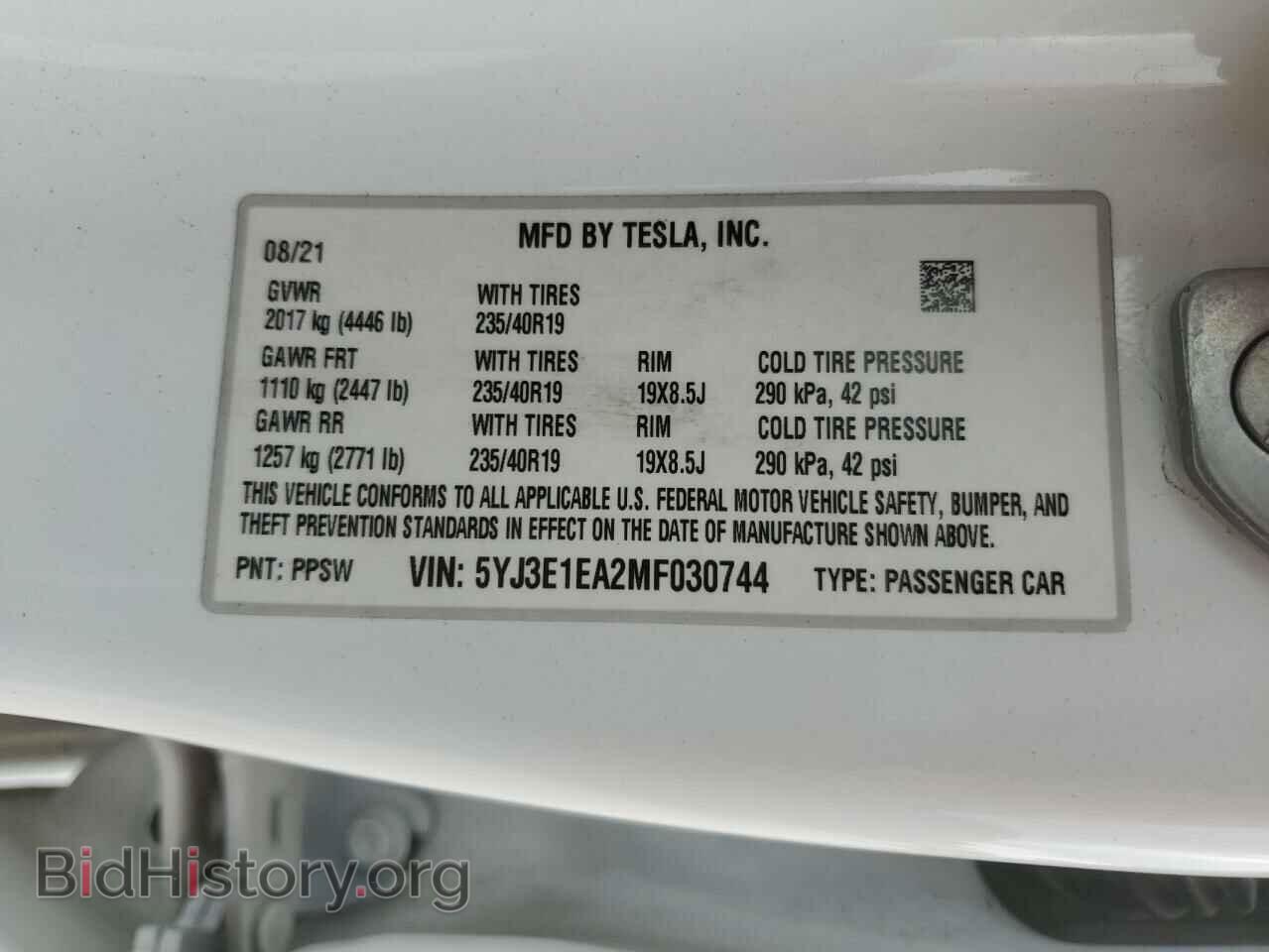 2021 TESLA MODEL 3 - VIN: 5YJ3E1EA2MF030744 - Photo 13
