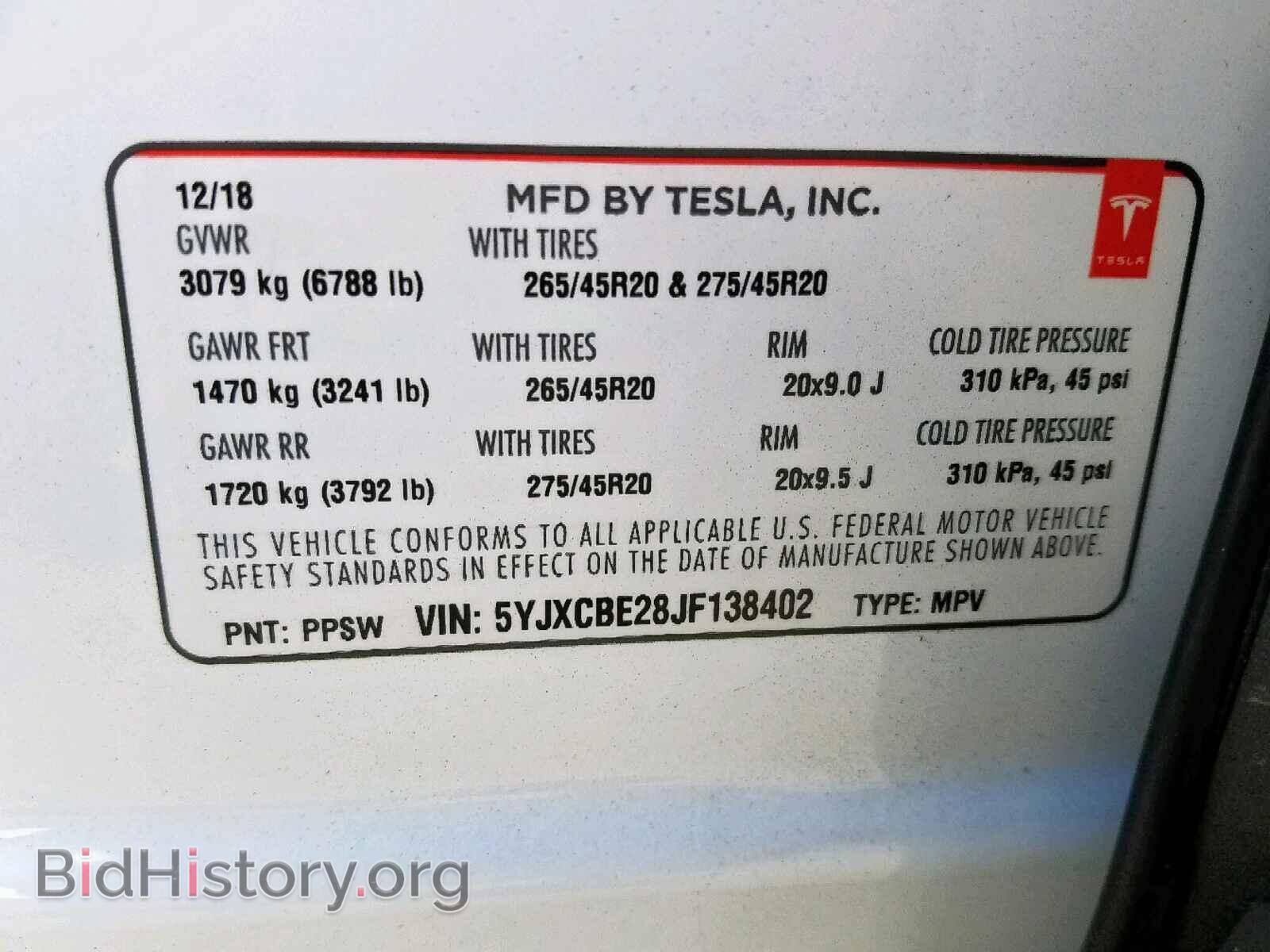 2018 TESLA MODEL X - VIN: 5YJXCBE28JF138402 - Photo 10