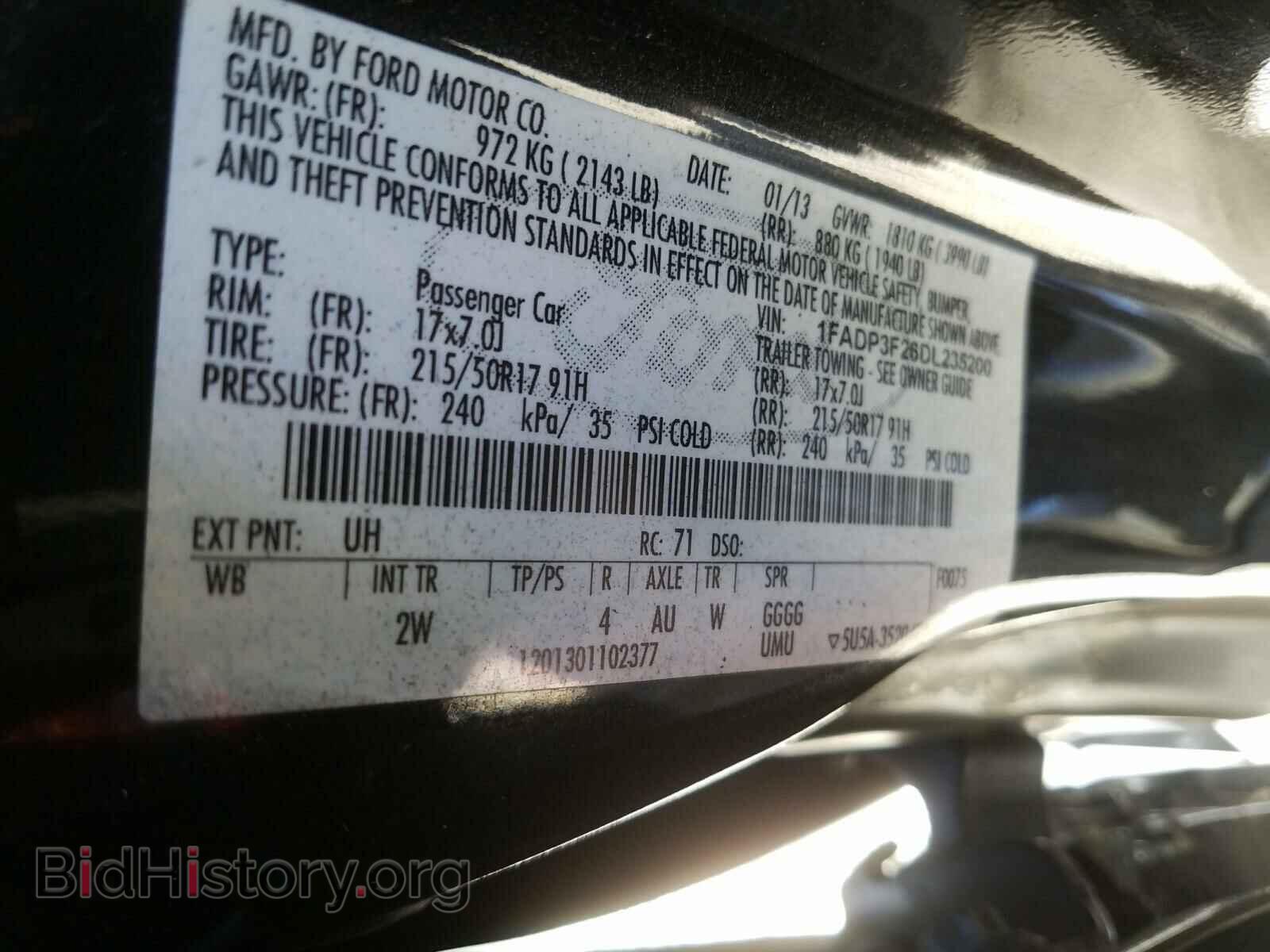 2013 FORD FOCUS - VIN: 1FADP3F26DL235200 - Фото 10