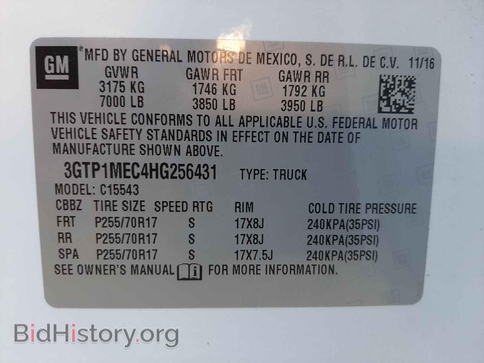 2017 GMC SIERRA - VIN: 3GTP1MEC4HG256431 - Фото 10