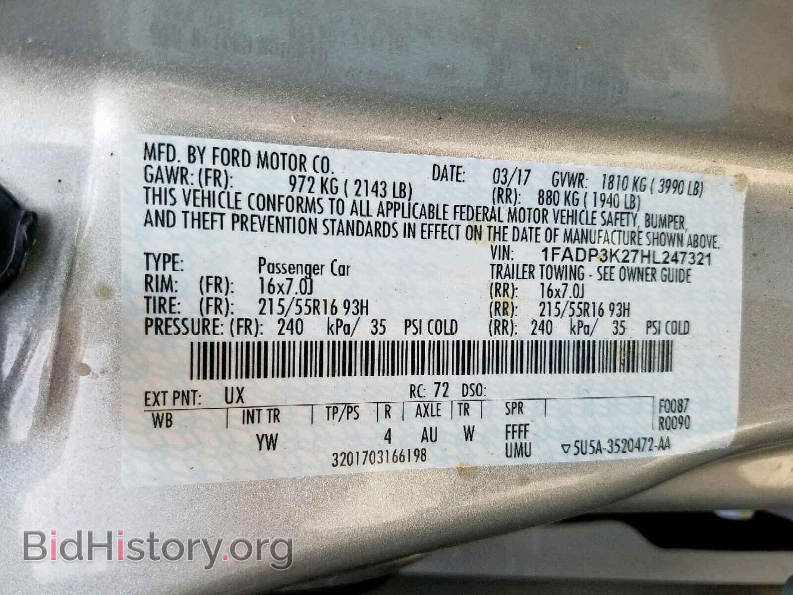 2017 FORD FOCUS SE - VIN: 1FADP3K27HL247321 - Фото 10