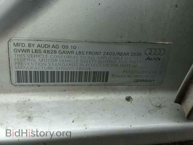 2011 AUDI A4 - VIN: WAUDFAFL8BN019762 - Photo 10