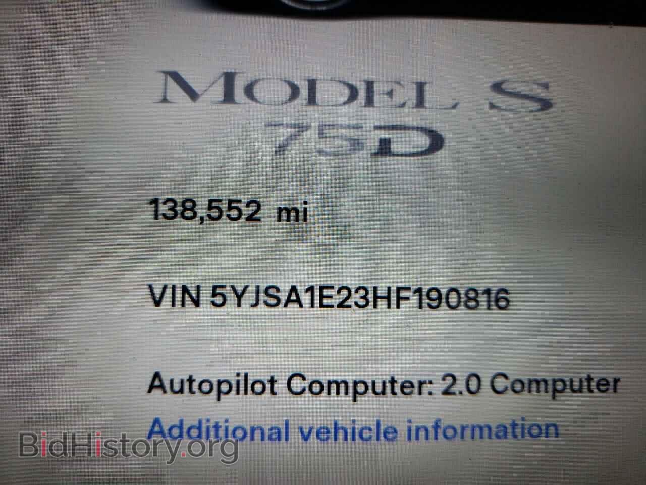 2017 TESLA MODEL S - VIN: 5YJSA1E23HF190816 - Photo 9