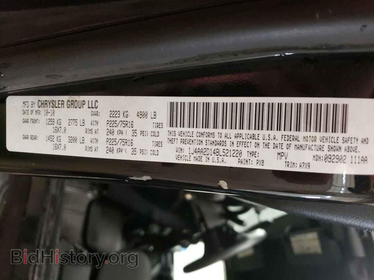 2011 JEEP WRANGLER - VIN: 1J4AA2D14BL521220 - Фото 12