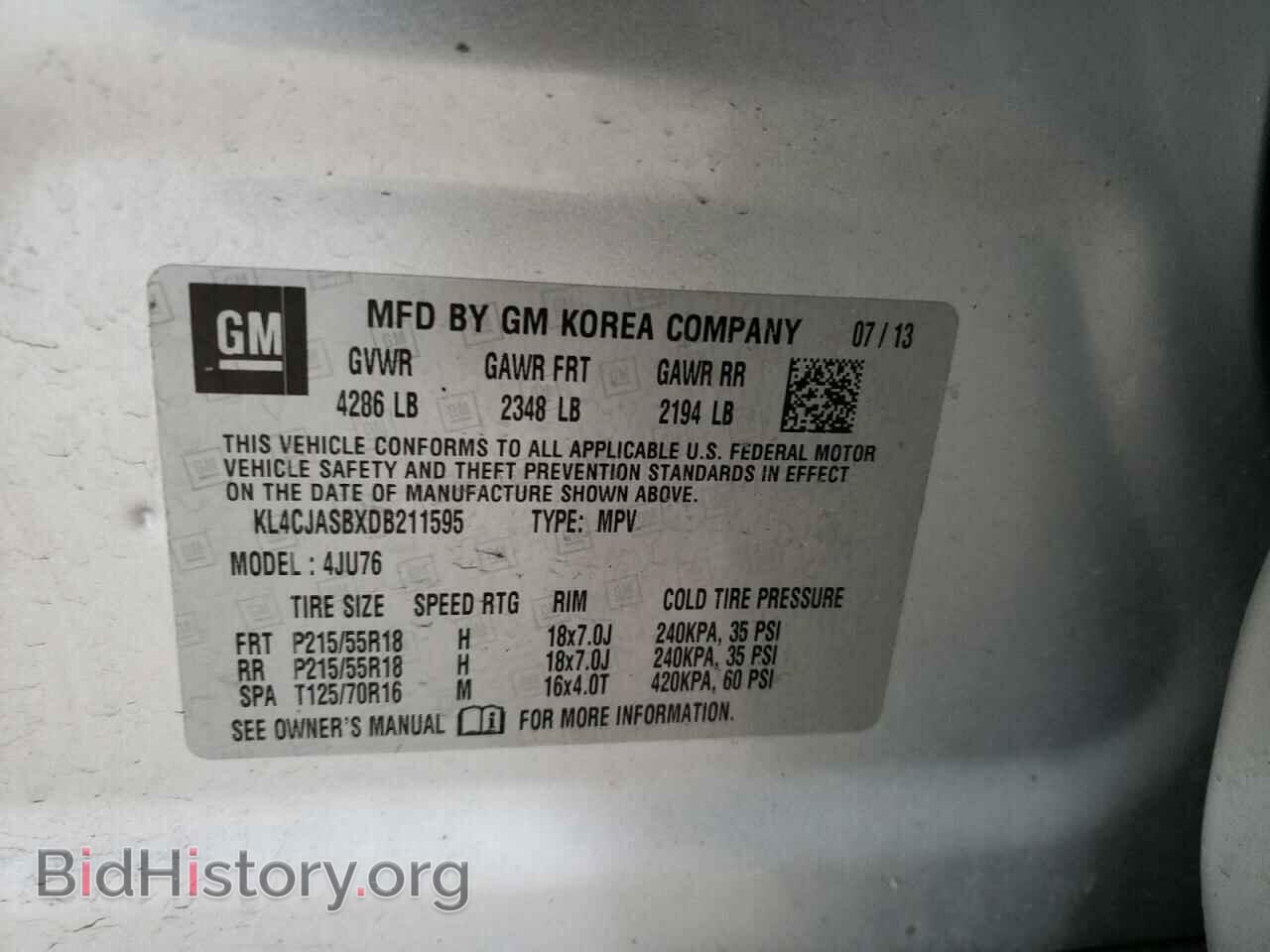 2013 BUICK ENCORE - VIN: KL4CJASBXDB211595 - Photo 10