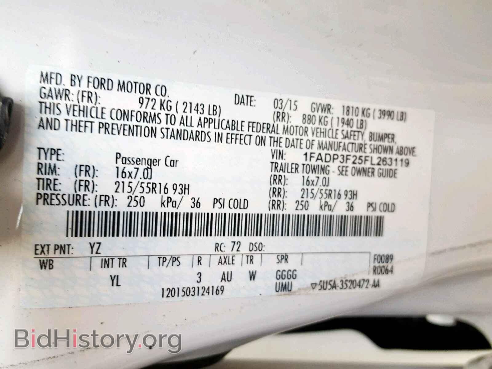2015 FORD FOCUS SE - VIN: 1FADP3F25FL263119 - Фото 10