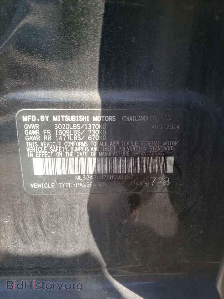 2015 MITSUBISHI MIRAGE - VIN: ML32A3HJ7FH008887 - Фото 10