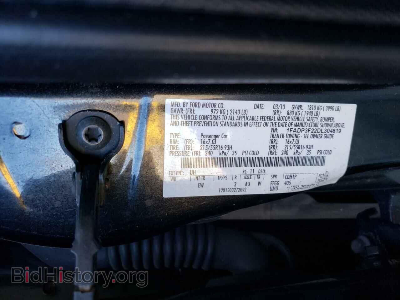 2013 FORD FOCUS - VIN: 1FADP3F22DL304819 - Фото 13