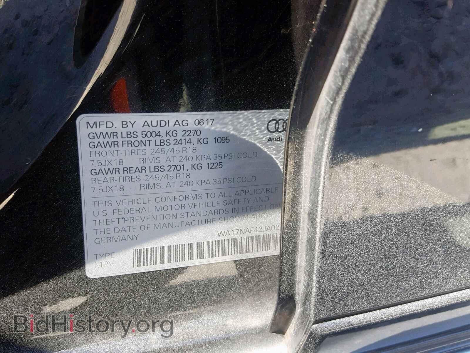 2018 AUDI A4 - VIN: WA17NAF42JA024385 - Фото 10
