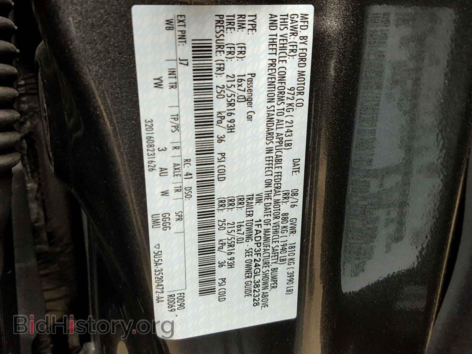 2016 FORD FOCUS - VIN: 1FADP3F24GL382328 - Photo 10