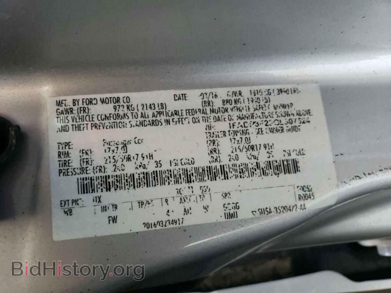 2016 FORD FOCUS - VIN: 1FADP3F23GL307524 - Фото 10
