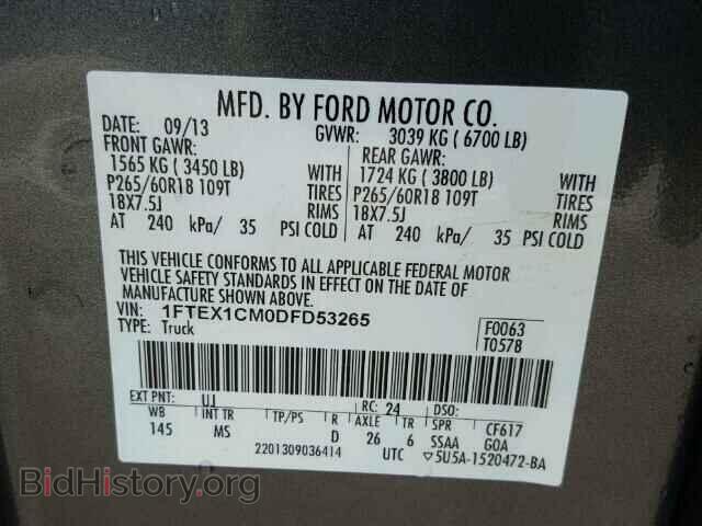 2013 FORD F150 - VIN: 1FTEX1CM0DFD53265 - Фото 10