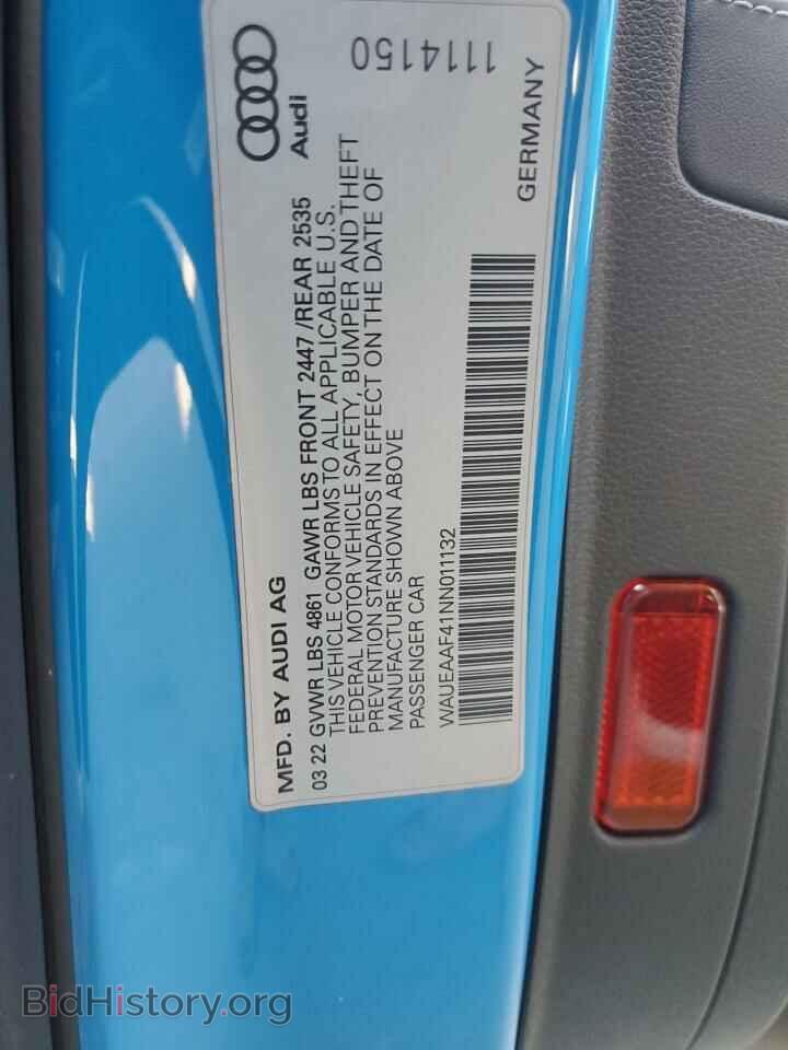 2022 AUDI A4 - VIN: WAUEAAF41NN011132 - Фото 13