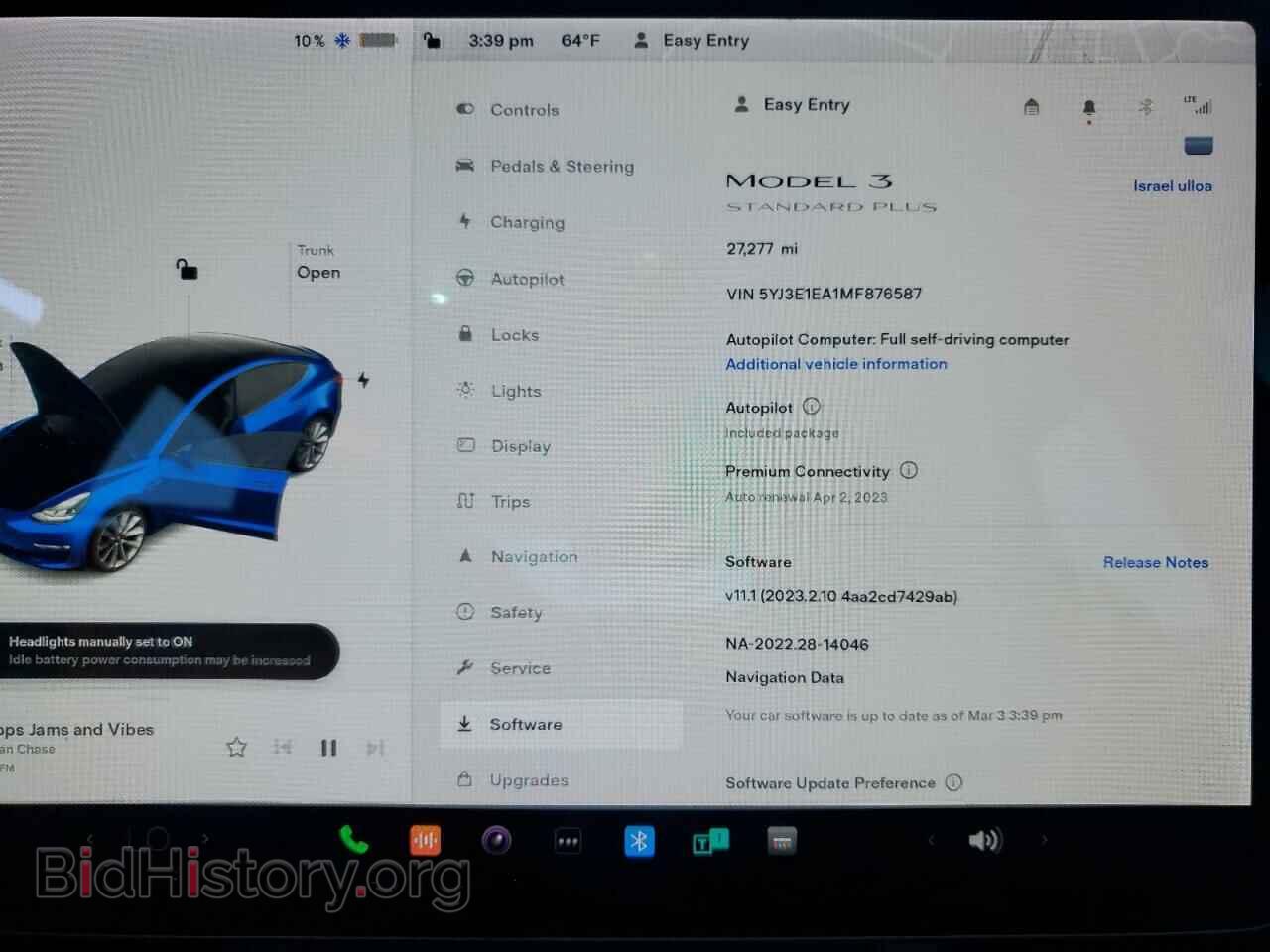 2021 TESLA MODEL 3 - VIN: 5YJ3E1EA1MF876587 - Фото 9