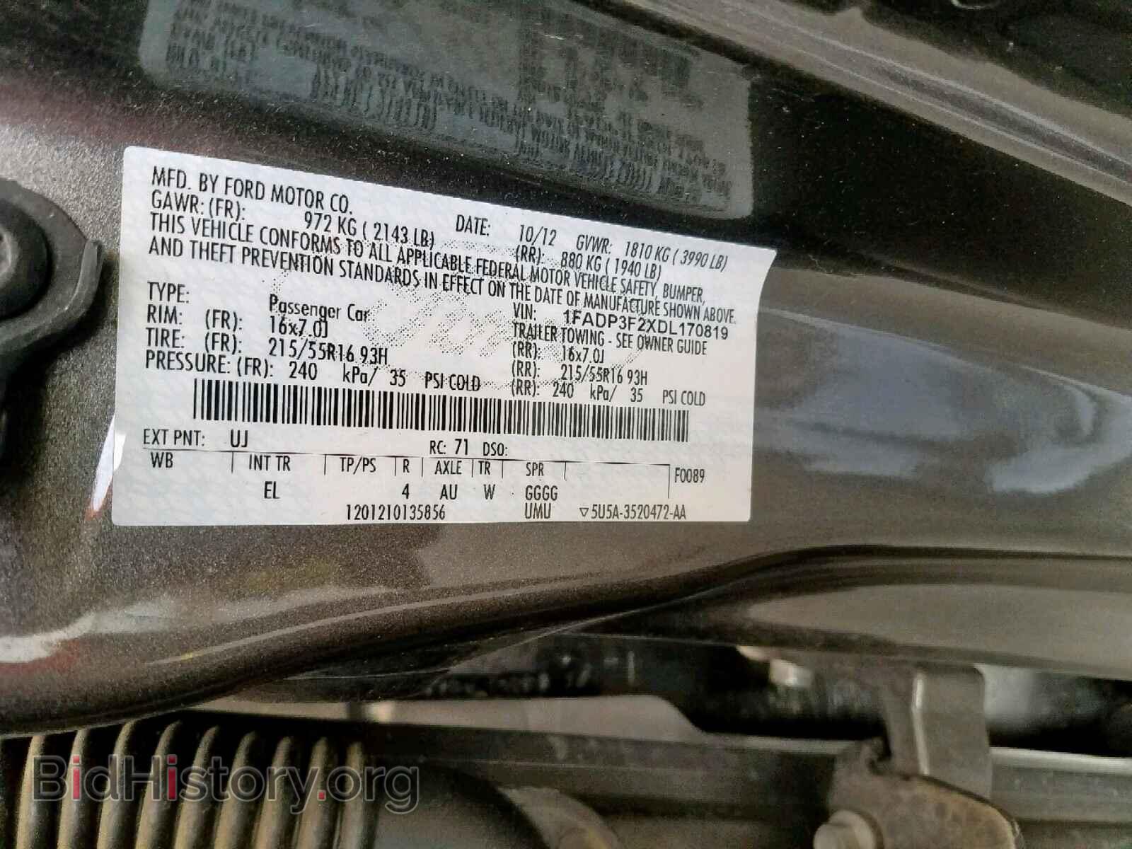 2013 FORD FOCUS SE - VIN: 1FADP3F2XDL170819 - Фото 10