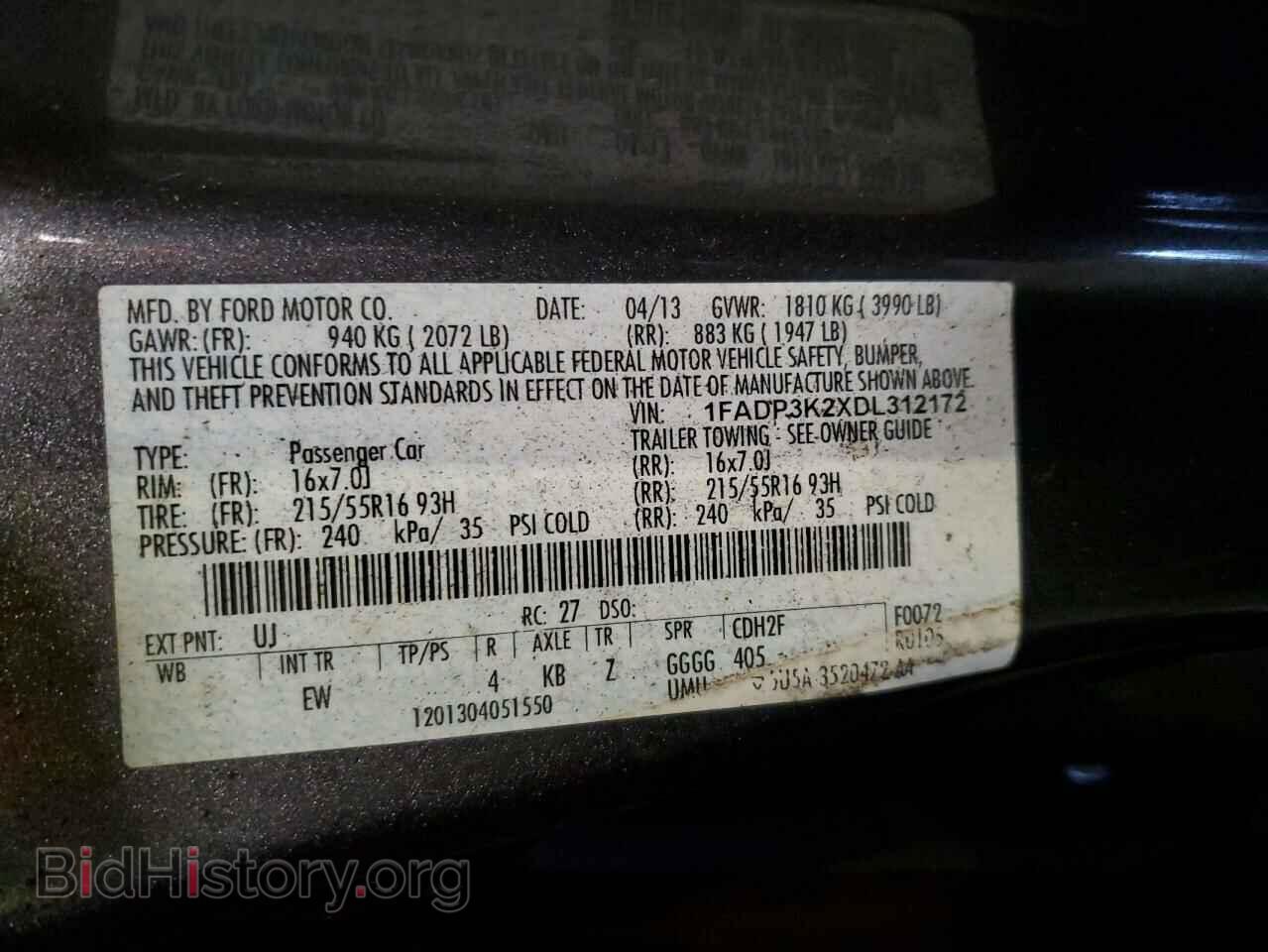 2013 FORD FOCUS - VIN: 1FADP3K2XDL312172 - Photo 12