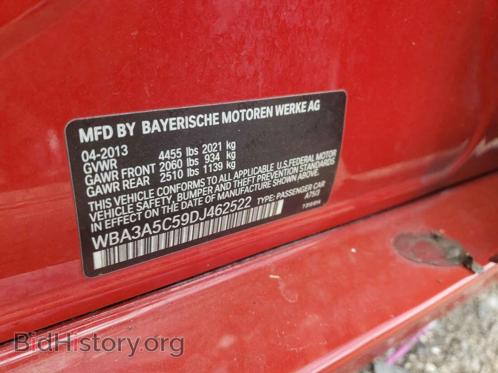 2013 BMW 3 SERIES - VIN: WBA3A5C59DJ462522 - Фото 10