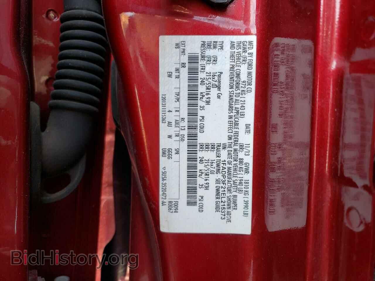 2014 FORD FOCUS - VIN: 1FADP3F21EL215373 - Фото 12