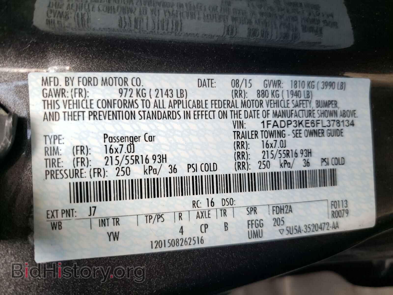 2015 FORD FOCUS - VIN: 1FADP3KE6FL378134 - Фото 10