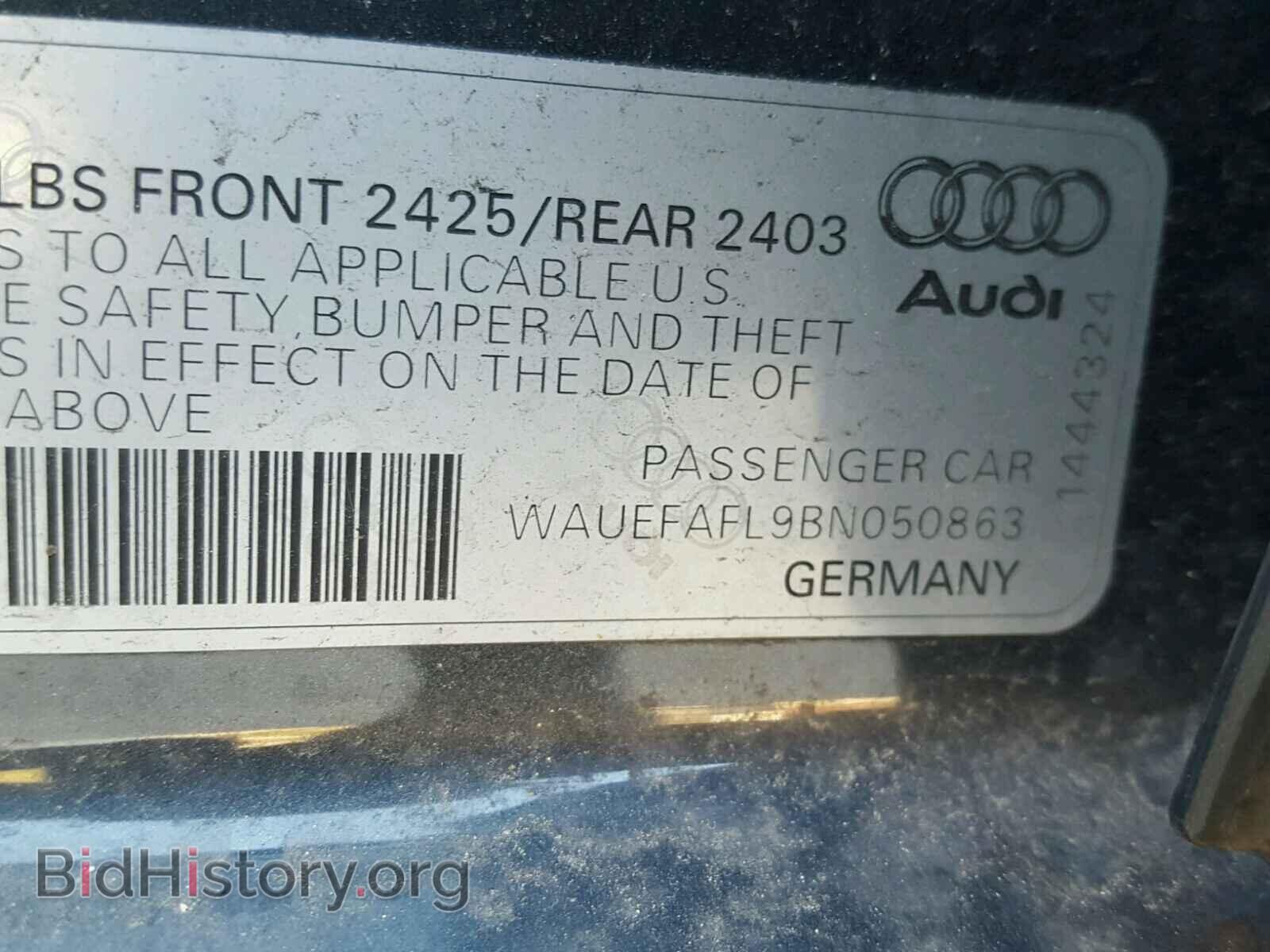 2011 AUDI A4 - VIN: WAUEFAFL9BN050863 - Фото 10