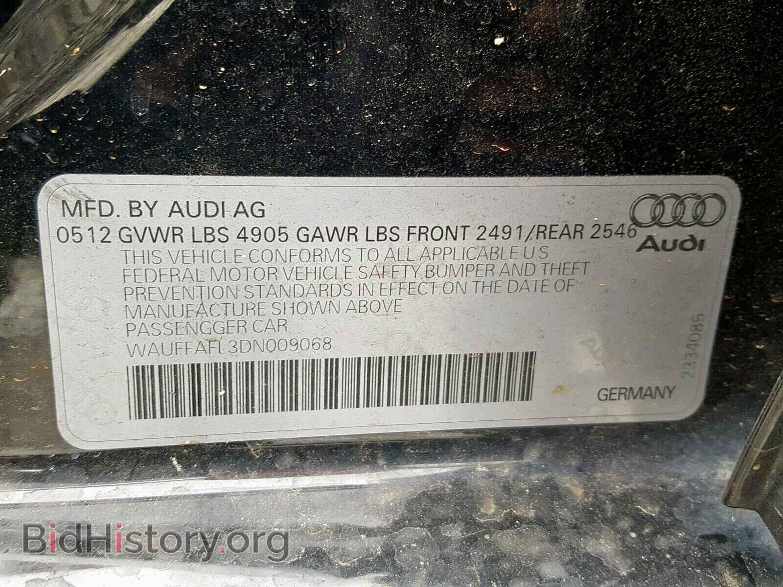 2013 AUDI A4 - VIN: WAUFFAFL3DN009068 - Photo 10