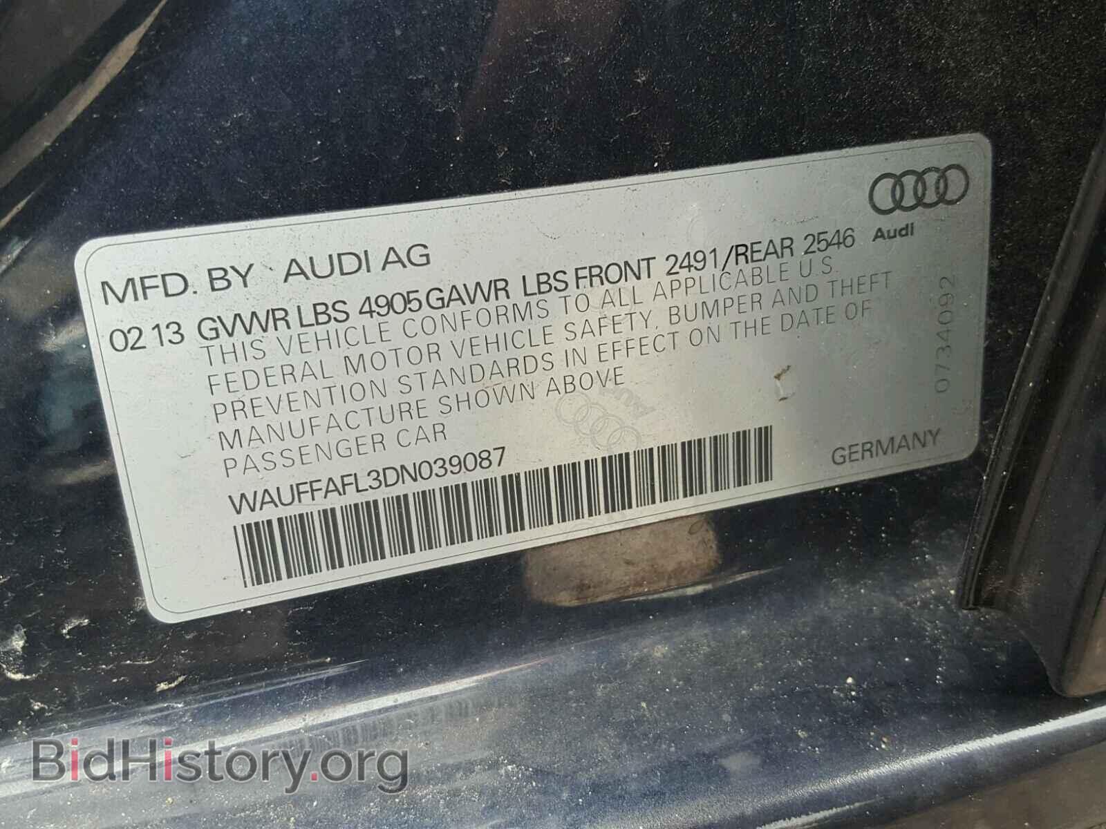 2013 AUDI A4 - VIN: WAUFFAFL3DN039087 - Фото 10