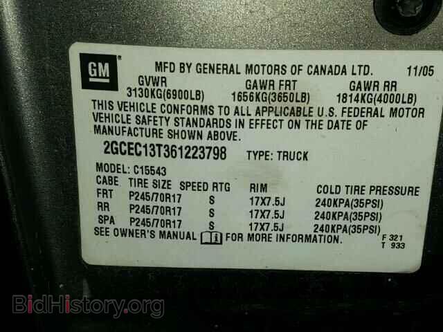 2006 CHEVROLET SILVERADO - VIN: 2GCEC13T361223798 - Фото 10