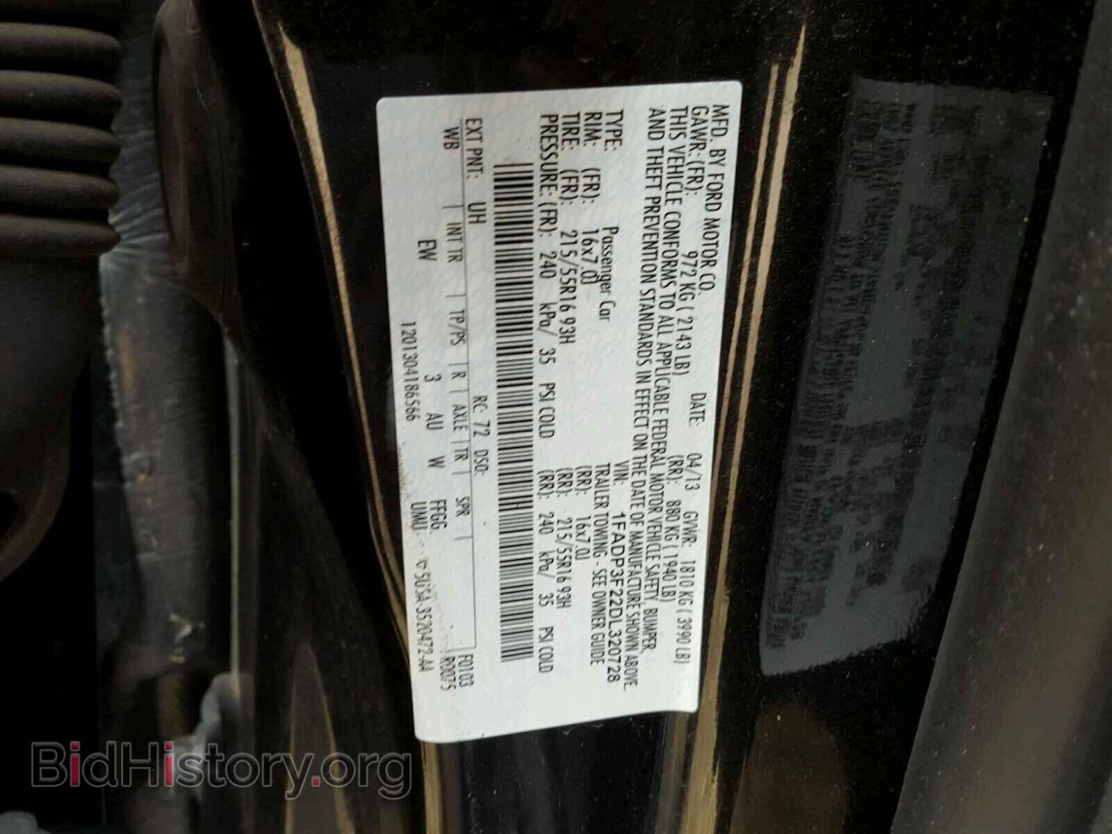 2013 FORD FOCUS - VIN: 1FADP3F22DL320728 - Фото 10