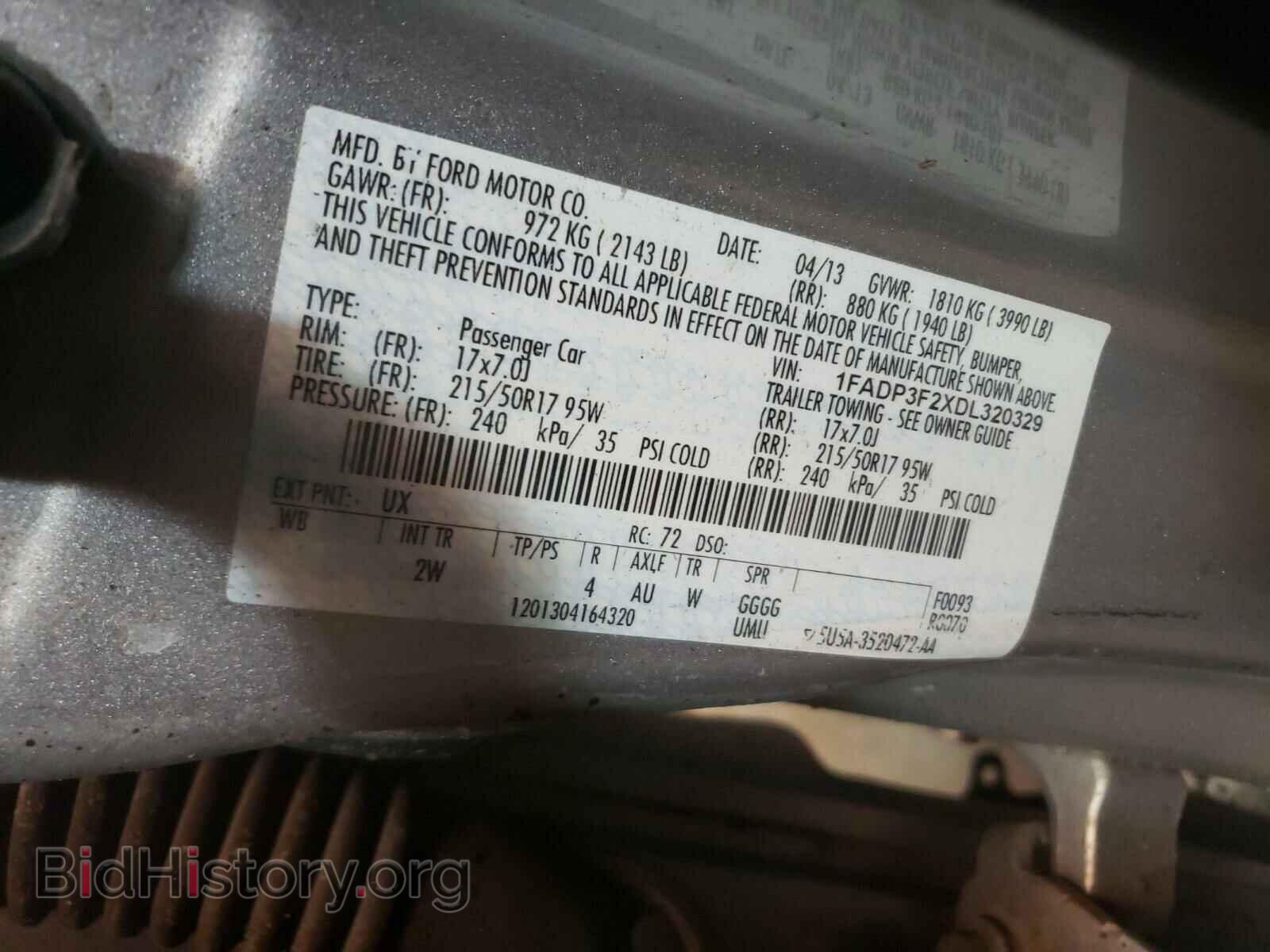 2013 FORD FOCUS - VIN: 1FADP3F2XDL320329 - Фото 10