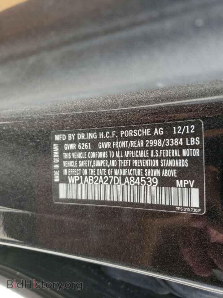 2013 PORSCHE CAYENNE - VIN: WP1AB2A27DLA84539 - Фото 10