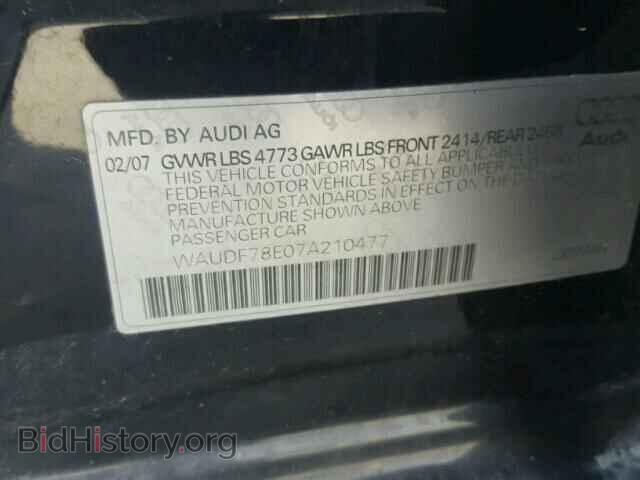 2007 AUDI A4 - VIN: WAUDF78E07A210477 - Фото 10