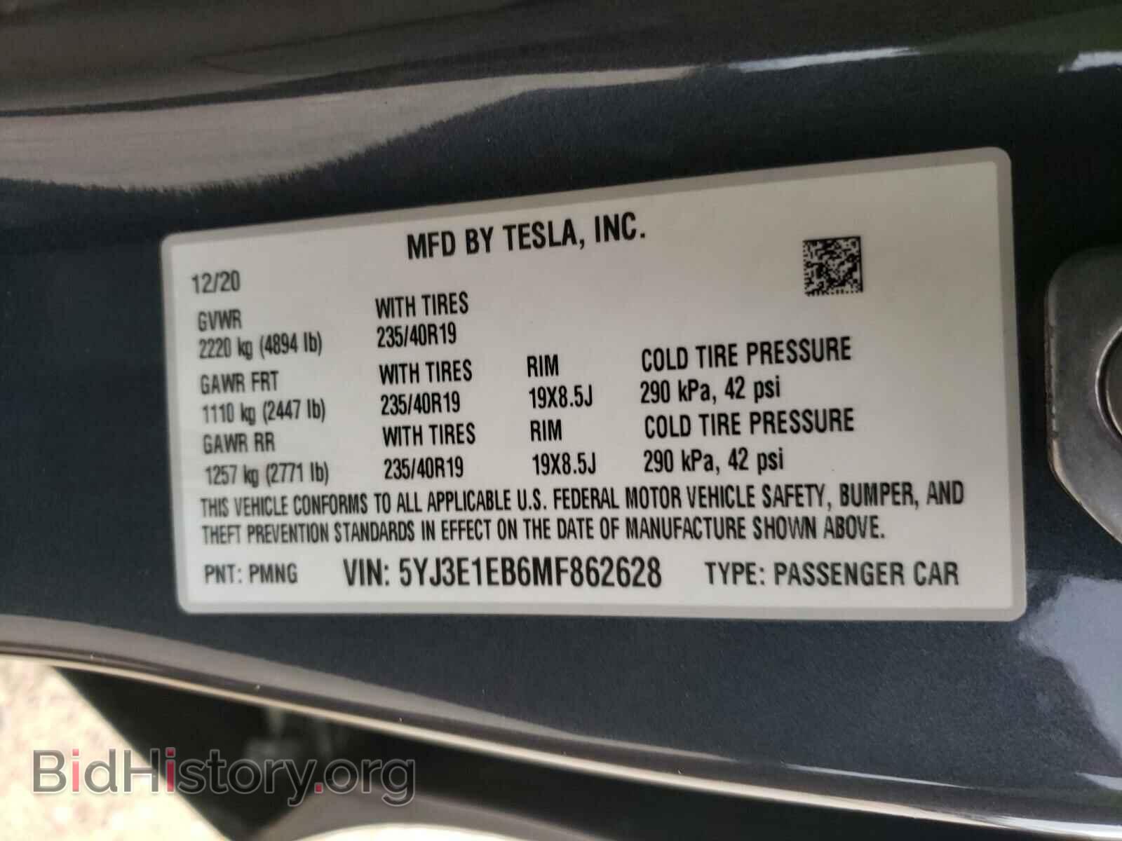 2021 TESLA MODEL 3 - VIN: 5YJ3E1EB6MF862628 - Photo 10