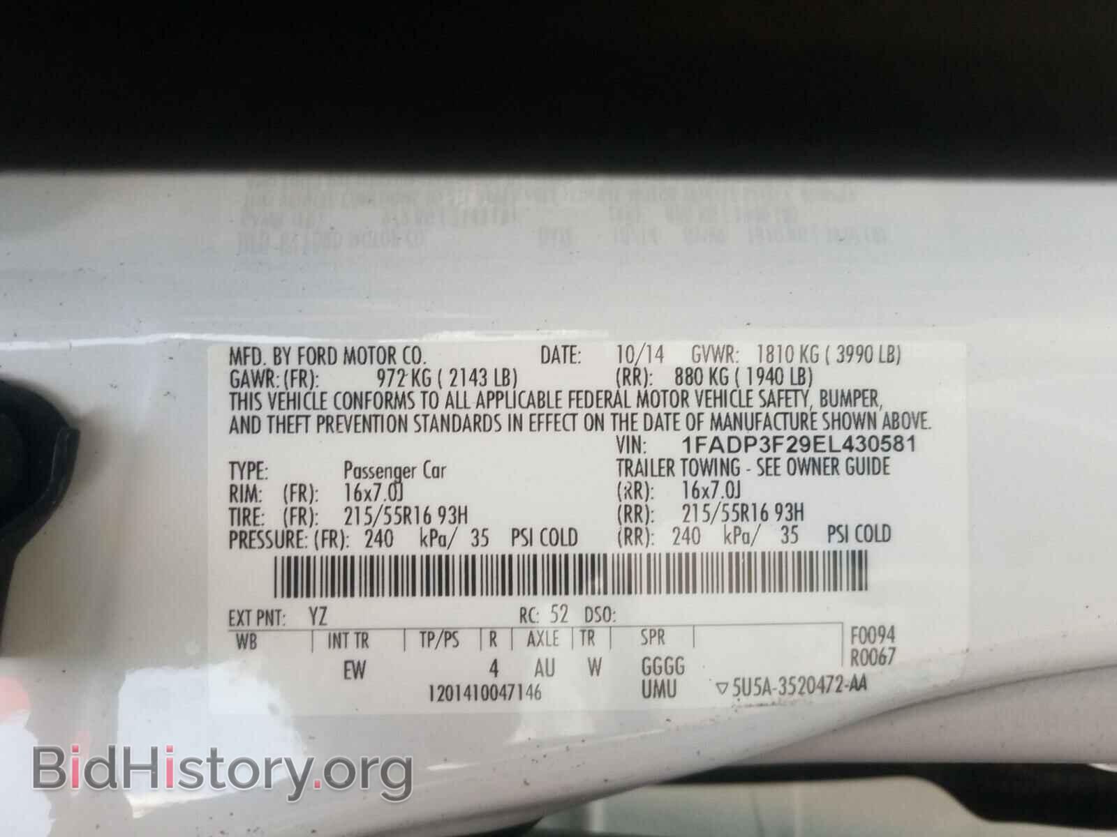 2014 FORD FOCUS - VIN: 1FADP3F29EL430581 - Photo 10