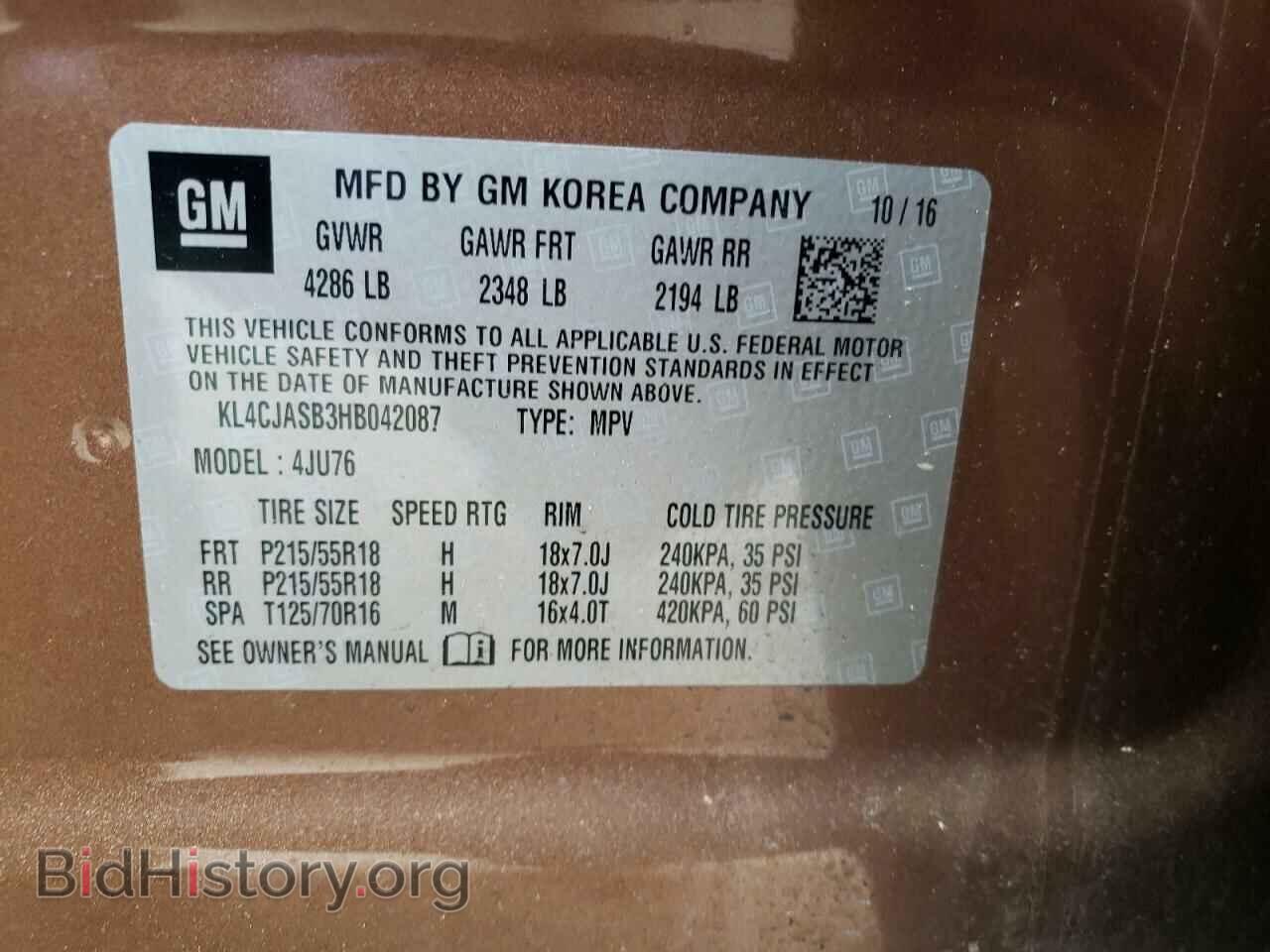 2017 BUICK ENCORE - VIN: KL4CJASB3HB042087 - Photo 10