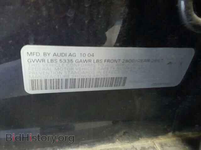 2005 AUDI A6 - VIN: WAUDL74F95N059989 - Фото 10