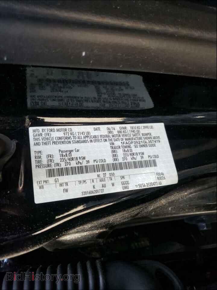 2016 FORD FOCUS - VIN: 1FADP3N21GL357419 - Фото 10