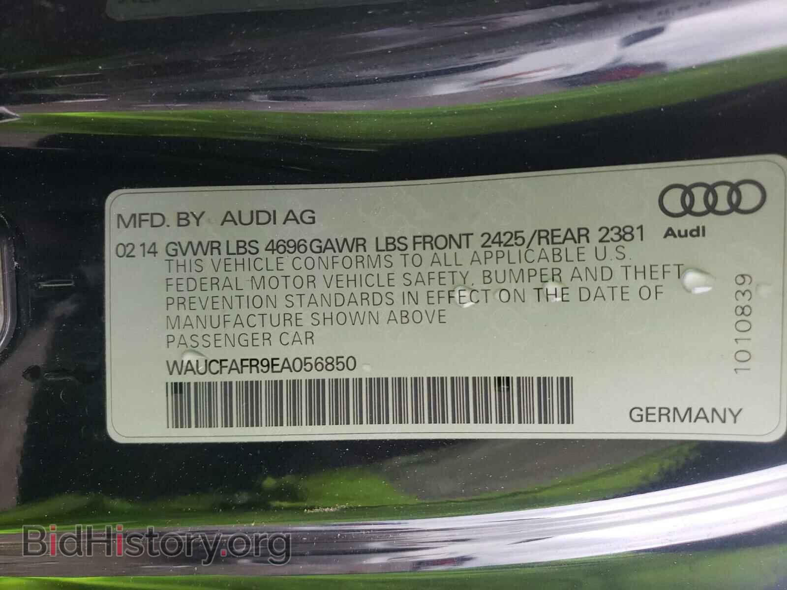 2014 AUDI A5 - VIN: WAUCFAFR9EA056850 - Фото 10