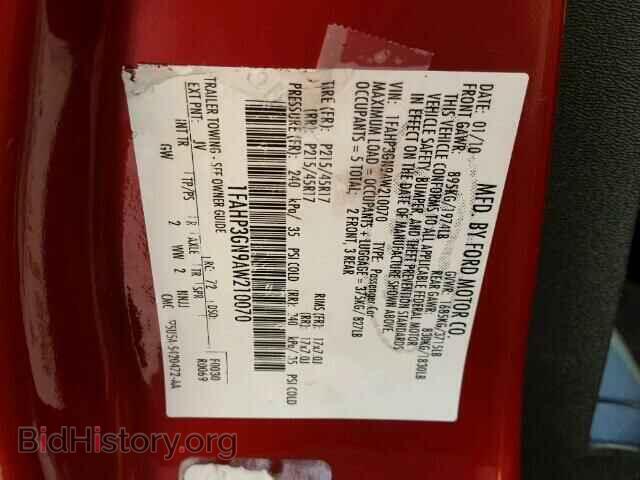 2010 FORD FOCUS - VIN: 1FAHP3GN9AW210070 - Фото 10